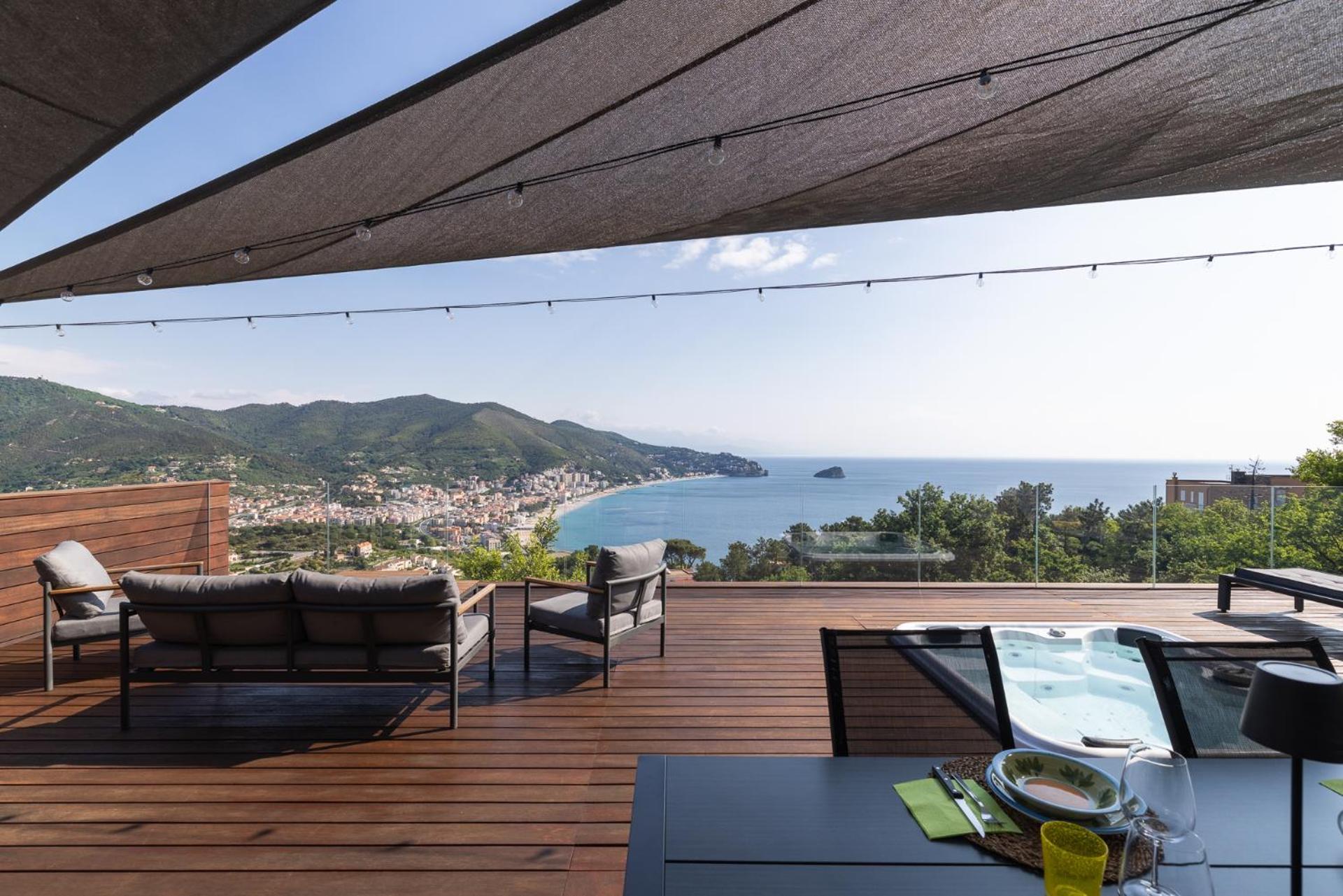 فيلا Spettacolare Vista Isola Terrazza E Idromassaggio نولي المظهر الخارجي الصورة